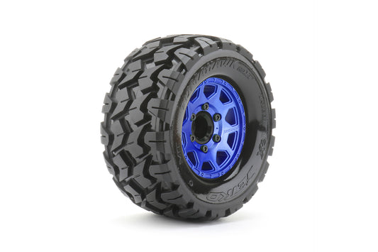 1/10 MT 2.8 EX-Tomahawk Tires Mounted on Metal Blue Claw