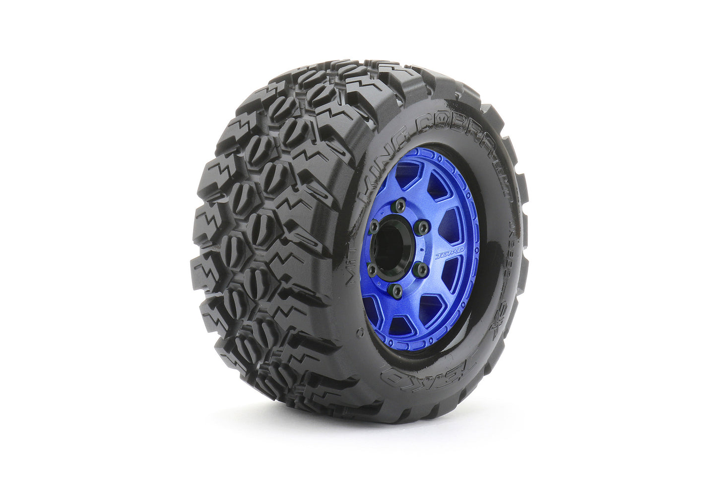 1/10 MT 2.8 EX-King Cobra Tires Mounted on Metal Blue