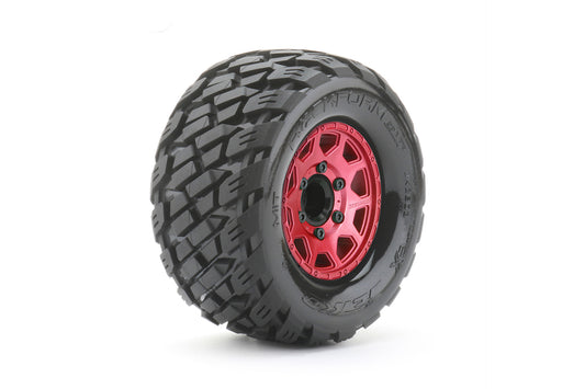 1/10 MT 2.8 EX-Rockform Tires Mounted on Metal Red Claw