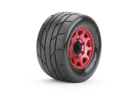 1/10 MT 2.8 EX-Super Sonic Tires Mounted on Metal Red