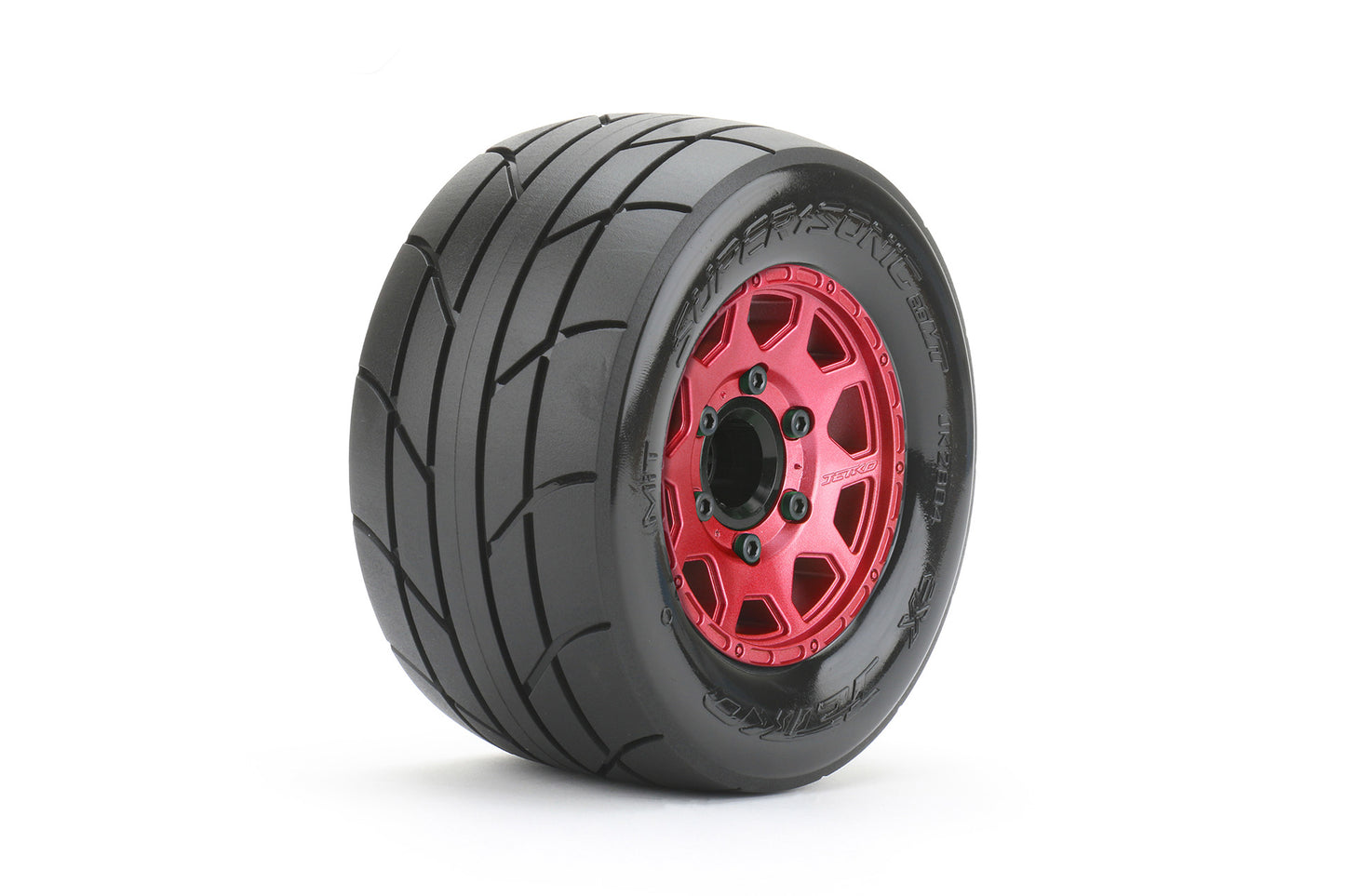 1/10 MT 2.8 EX-Super Sonic Tires Mounted on Metal Red