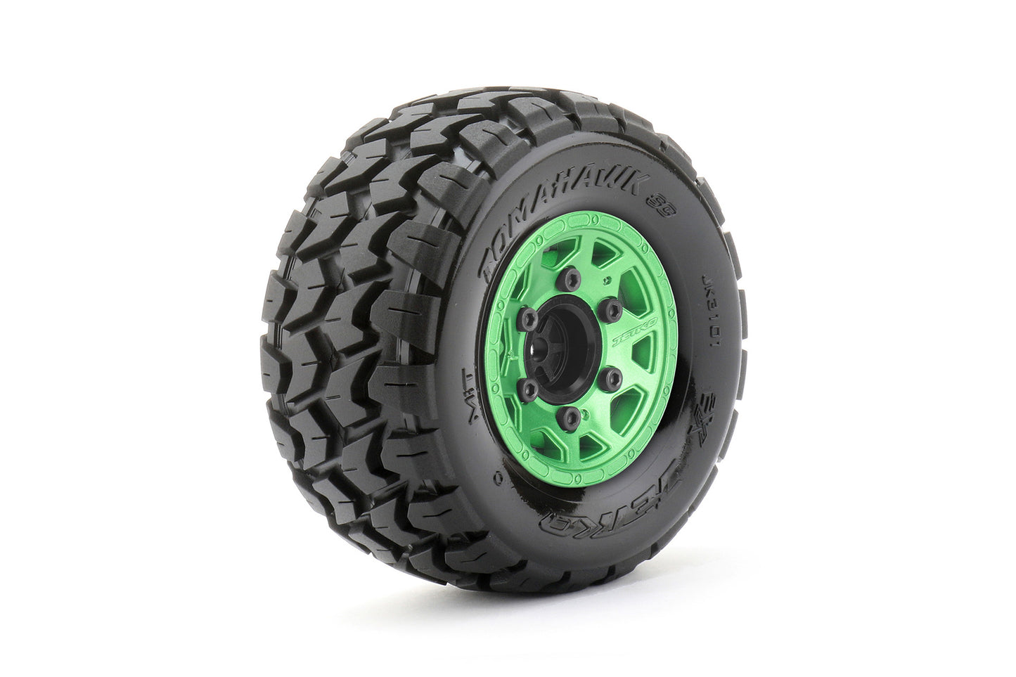 1/10 SC EX-Tomahawk Tires Mounted on Metal Green Claw