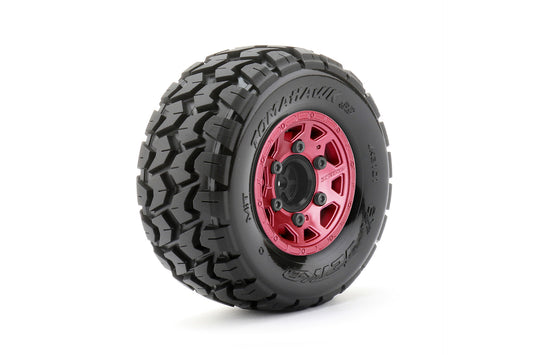 1/10 SC EX-Tomahawk Tires Mounted on Metal Red Claw