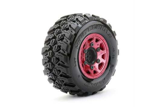 1/10 SC EX-King Cobra Tires Mounted on Metal Red Claw