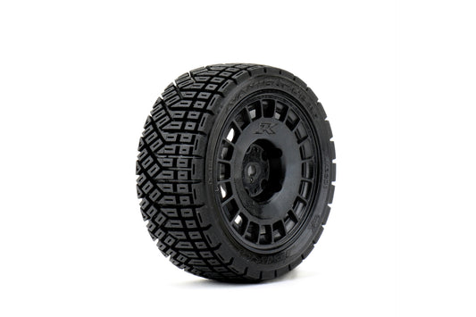 1/10 Rally Avantgarde Tires Mounted on Black Radial Rims,