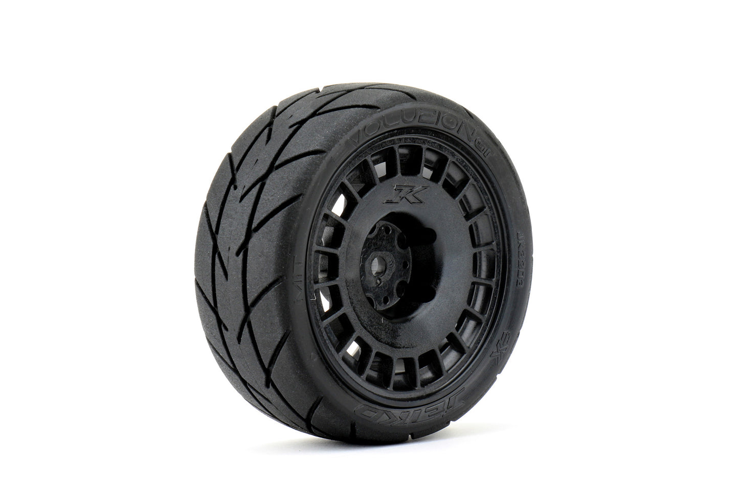 1/10 GT Evolution Tires Mounted on Black Radial Rims,