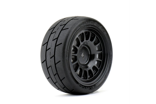 1/10 GT Formula Tires Mounted on Black Claw Rims, Medium