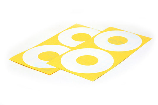 1/8 Buggy Wheel Stickers, White (4)