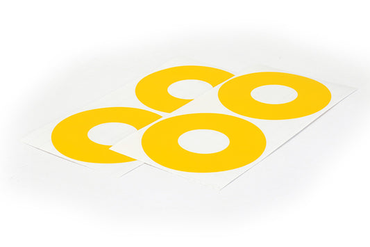 1/8 Buggy Wheel Stickers, Yellow (4)