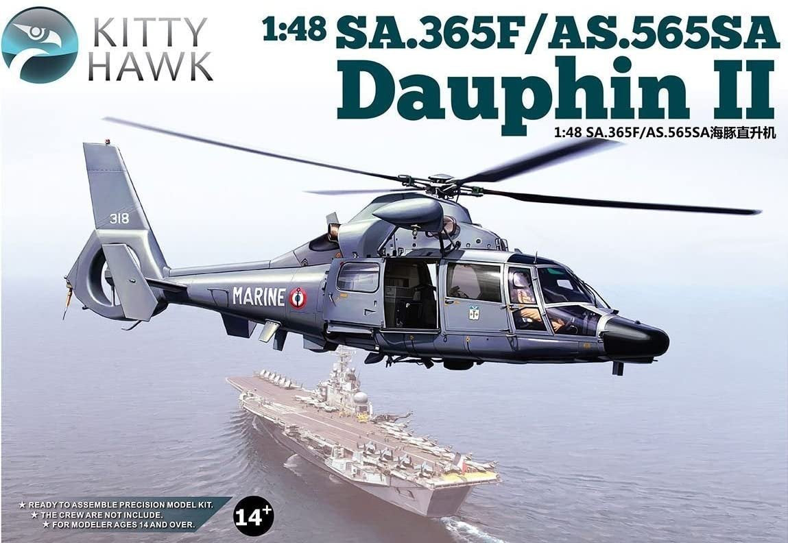 Kitty Hawk KTH80108 1:48 SA.365F / AS.565SA Dauphin II Helicopter Model KIT