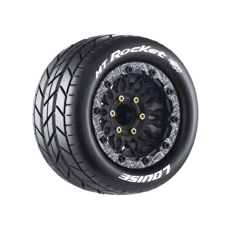 MFT MT-Rocket Soft 1/10 Monster Truck Tires, 12, 14, 17mm Removable Hex - 1 Pair