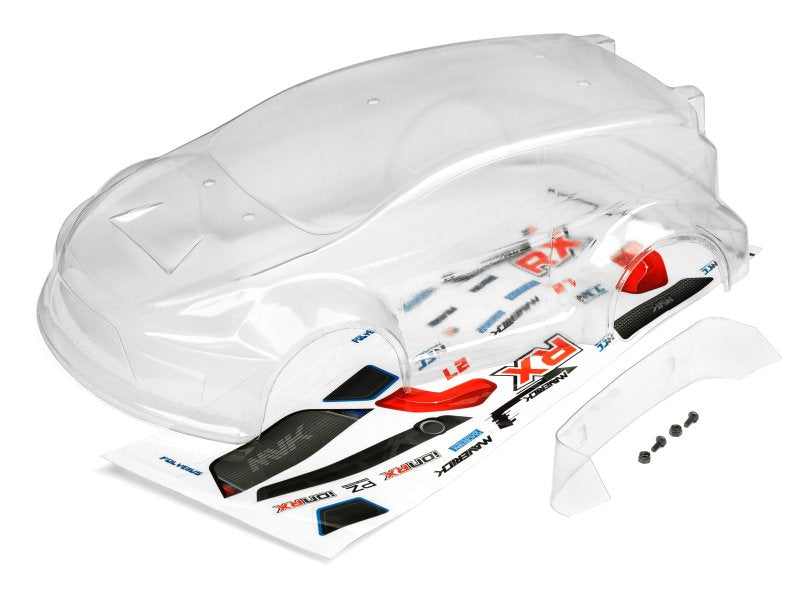 CLEAR RALLY BODY WITH DECALS (ION RX)