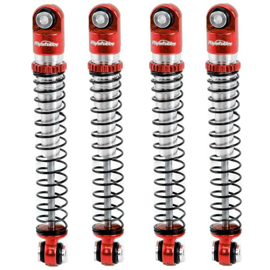 Aluminum 54mm Long Travel Shocks 1/24, Red, for Axial