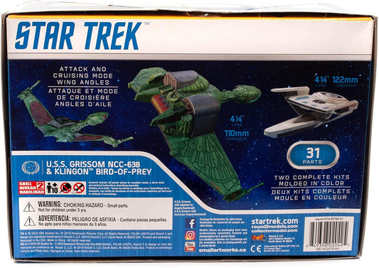 Polar Lights Star Trek: USS Grissom and Klingnon BoP 1:1000 Scale Snap Model Kit