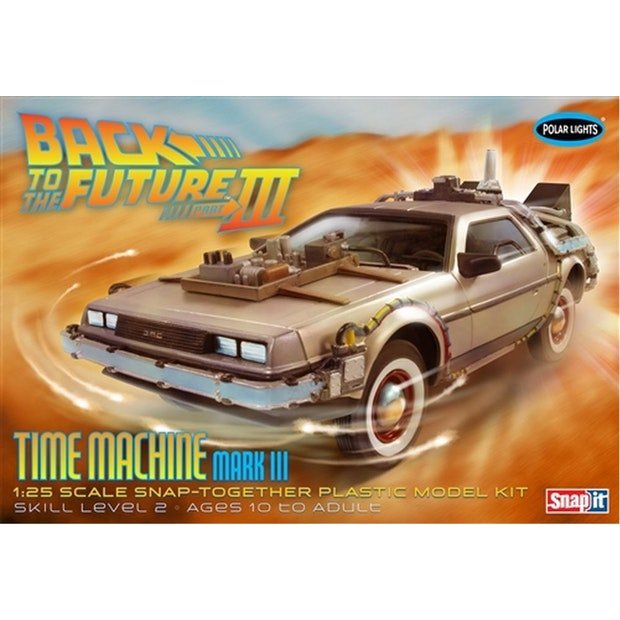 Polar Lights Back to the Future III Time Machine Mark 3 Snap it Model Kit