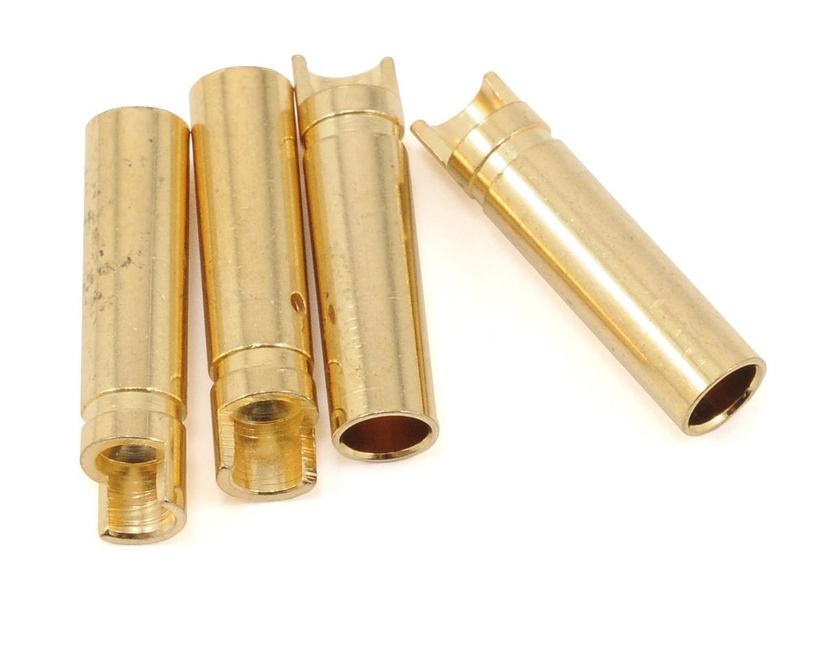 4.0mm Super Bullet Solid Gold Connectors (4 Female)