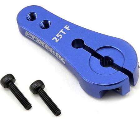 4mm Aluminum Long Clamp Lock Servo Horn (Blue) (25T-Futaba/Orion/Savox/Protek)