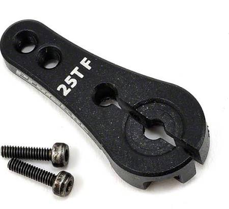 4mm Aluminum Long Clamp Lock Servo Horn (Black) (25T-Futaba/Orion/Savox/Protek)