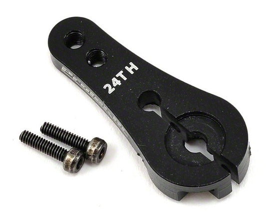 4mm Aluminum Long Clamp Lock Servo Horn (Black) (24T-Hitec)