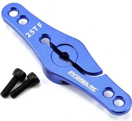 Aluminum Double-Sided Clamp Lock Servo Horn (Blue) (25T-Futaba/Orion/Savox/Protek)