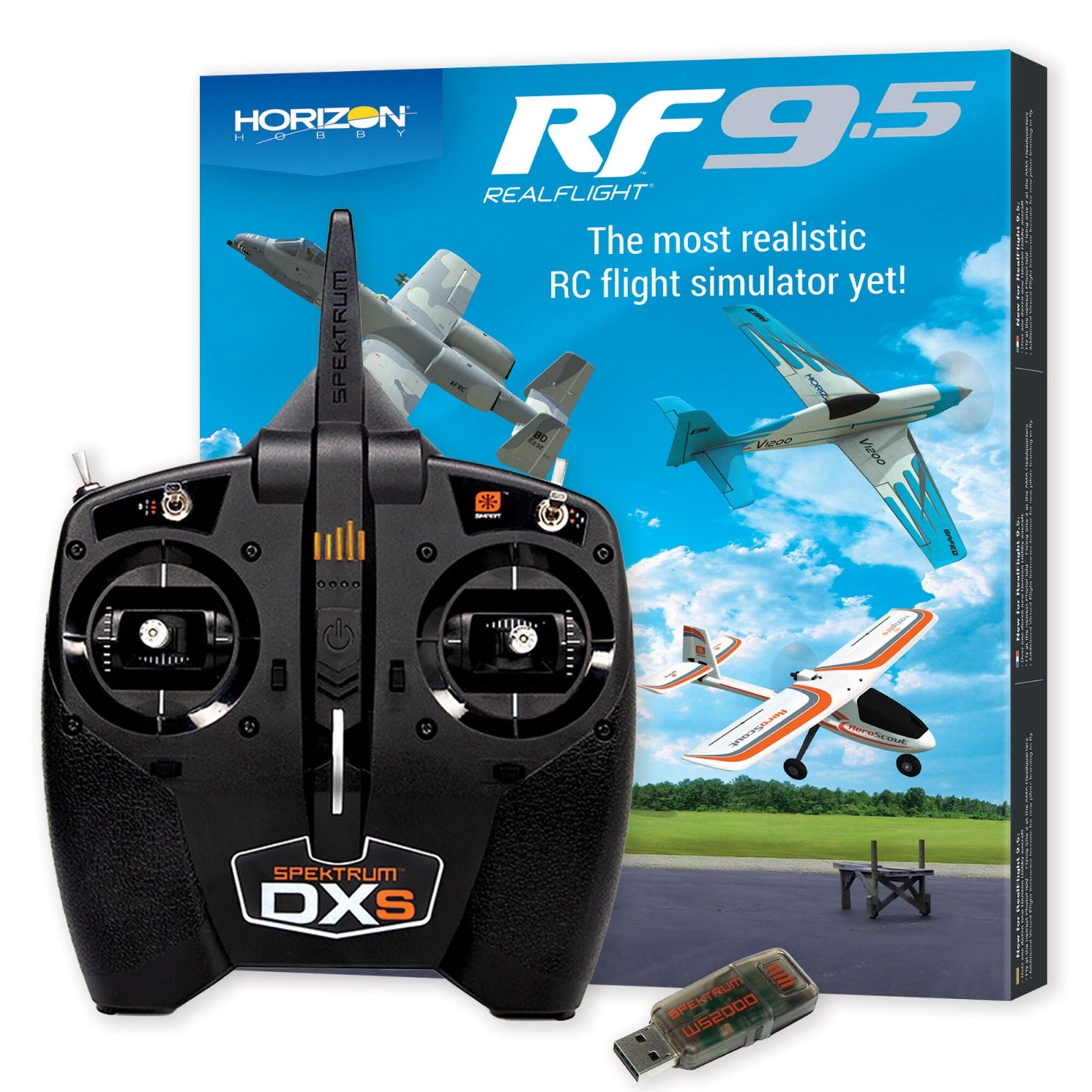 RealFlight 9.5 Flight Sim Combo w/DXS and WS2000