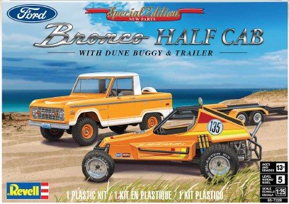 Bronco half Cab with Dune Buggy & Trailer
