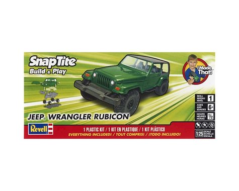 Snap Tite Plastic Model Kit-Jeep Wrangler Rubicon 1:25