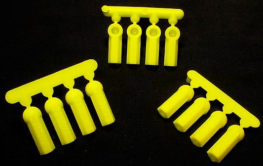 Discontinued - HVY DUTY ROD ENDS YELLOW/12  4-40 Losi