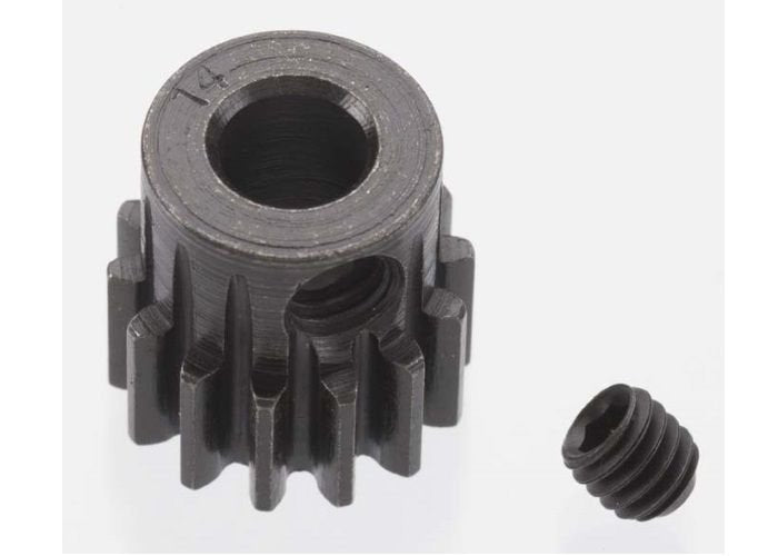 EXTRA HARD 14 TOOTH BLACKENED STEEL 32P PINION 5M/M
