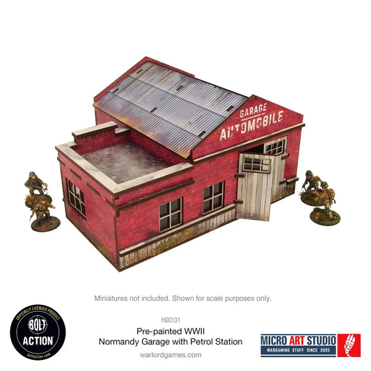 WW2 Normandy Garage with Petrol Station Pre-painted