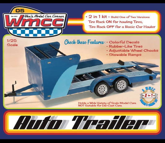 1/25 Auto Trailer w/Optional Tire Rack (2 in 1)
