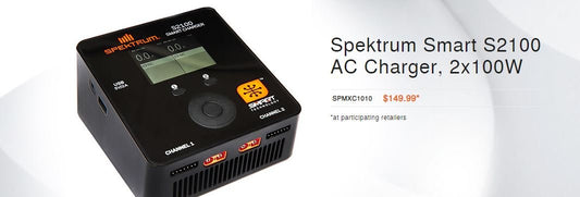 Spektrum Smart S2100 AC Charger 2x100W