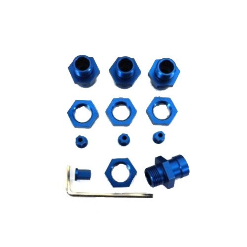Aluminum 17mm Hex Conversion Kit, Blue, for Traxxas Slash / Rally / Stampede / Hoss