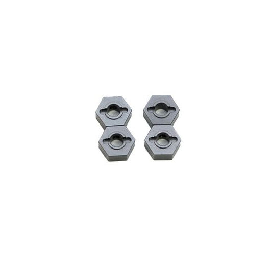 ALUMINUM HEX ADAPTERS FOR SLASH 4X4 (GUNMETAL)