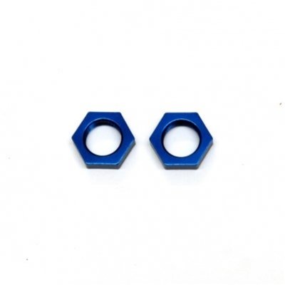 Aluminum 17mm Hex Adapter Lock-nut, Blue