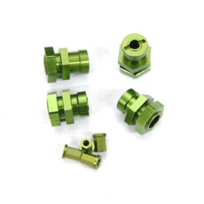 Performance 17mm Hex Conversion Kit, Green, for Traxxas Slash / Stampede / Rustler / Bandit