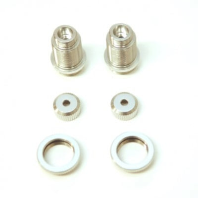 CNC Aluminum Threaded Shock Bodies w/Collars, Silver, for Traxxas 4Tec 2.0, 1pr