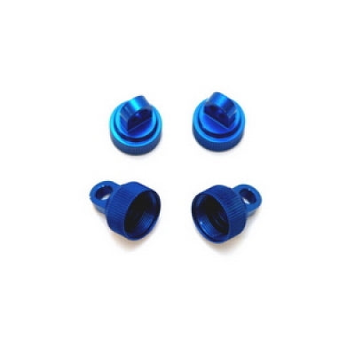 Blue Upper Shock Caps-Traxxas CNC Machined Alum 4pc Blue