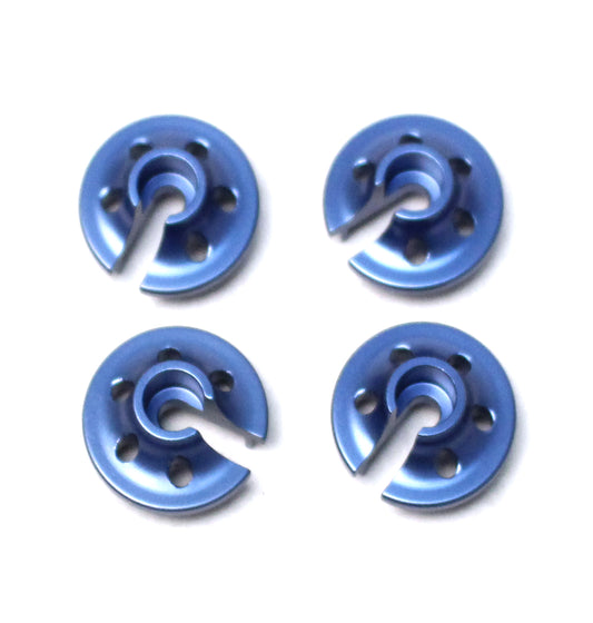 Aluminum Lower Shock Spring Retainers-Traxxas 4Tec 2.0 Blu