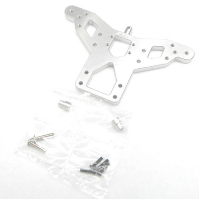 Aluminum Heavy Duty 6.5mm Rear Shock Tower, Silver, for Traxxas Nitro Slash / Rustler / Stampede