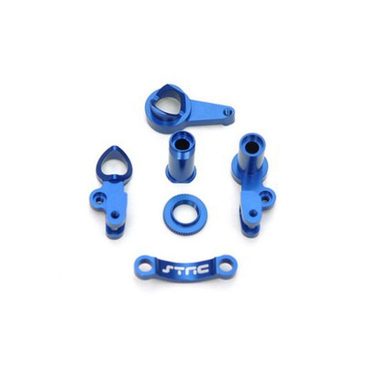 HD ALUM STEERING BELLCRANK SET FOR SLASH 4X4 (BLUE )