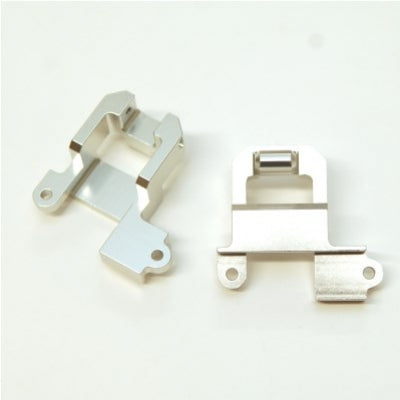 Aluminum Heavy Duty Rear Shock Towers, Silver, for Traxxas TRX-4, 1pr