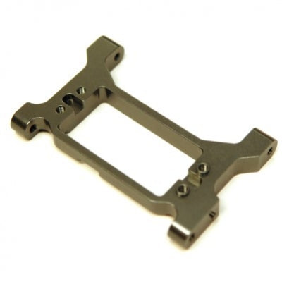 Aluminum Servo Mounting Bracket / Chassis Brace, Gun Metal, for Traxxas TRX-4, Solid One Piece