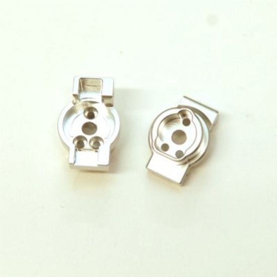 Aluminum Rear Axle Portal Drive Mount, Silver, for Traxxas TRX-4, 1pr