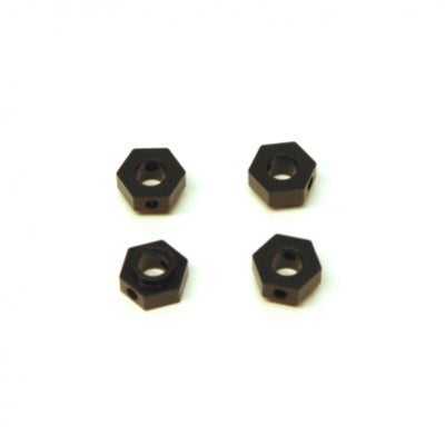 CNC Mach Alum Wheel Hex Adaptr 4pcsfor Traxxas TRX-4 Black