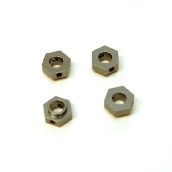 Aluminum Wheel Hex Adapter, Gun Metal, for Traxxas TRX-4, 4pcs