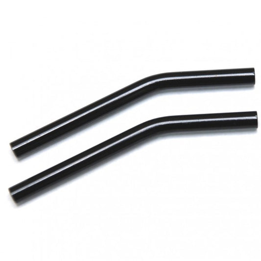 Aluminum 7x96mm Heavy Duty Threaded Bent Links, Black, 1pr