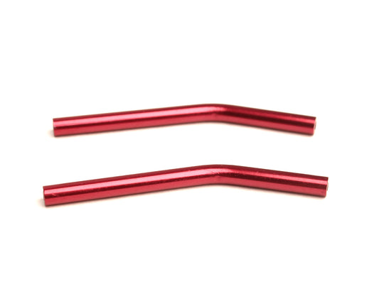 Aluminum 7x96mm Heavy Duty Threaded Bent Links, Red, 1pr