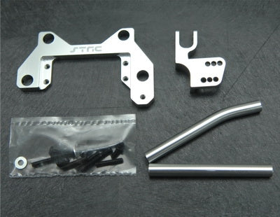 Aluminum Off-Axle Servo Mount + Panhard Kit, Silver, for Axial Wraith