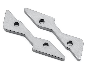 Aluminum Rear Upper Shock Mount Plate, Silver, for Axial Yeti, 1pr